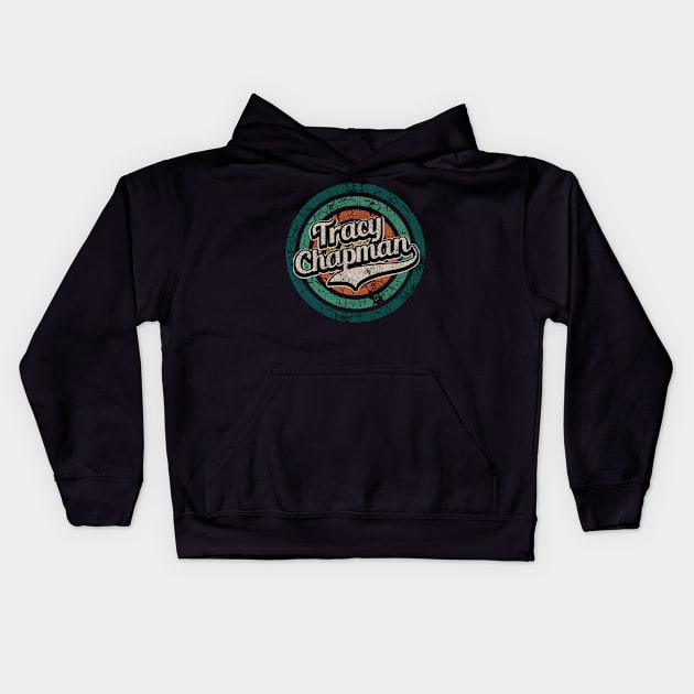 Tracy Chapman // Retro Circle Crack Vintage Kids Hoodie by People Mask